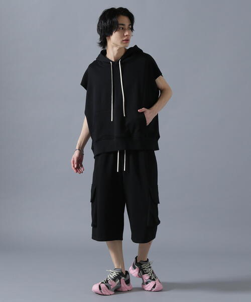 DankeSchon/ダンケシェーン/CHEMICAL SWEAT NOSLEEVE HOODIE（パーカー