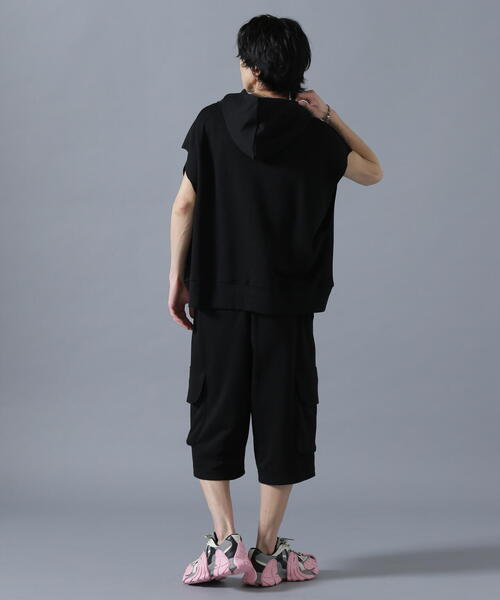 DANKE SCHON(ダンケシェーン)の「DankeSchon/ダンケシェーン/CHEMICAL SWEAT NOSLEEVE HOODIE(パーカー・メンズ・グレー/ブラック・M/L)」の8枚目の写真