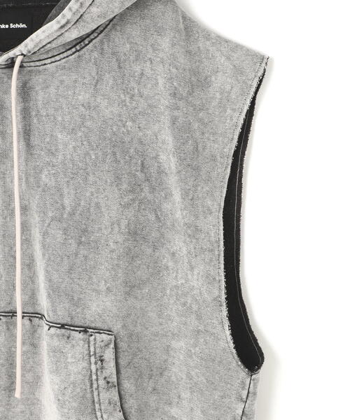 DANKE SCHON(ダンケシェーン)の「DankeSchon/ダンケシェーン/CHEMICAL SWEAT NOSLEEVE HOODIE(パーカー・メンズ・グレー/ブラック・M/L)」の17枚目の写真