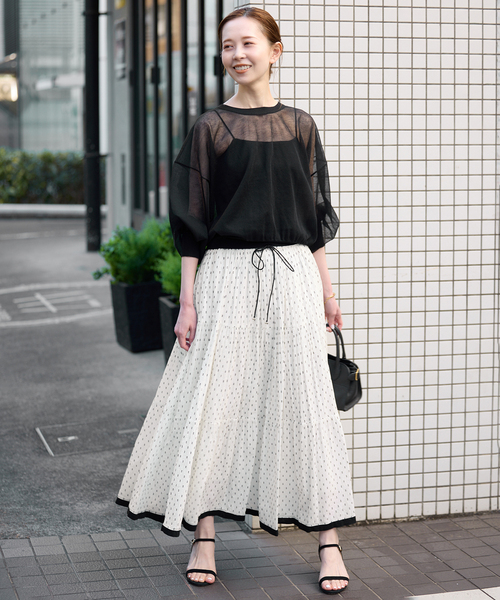 スカート TCドビーティアードスカート　スローブイエナ TCドビーティアードスカート（スカート）｜SLOBE IENA