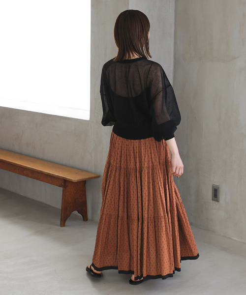 【今季新品】SLOBE IENA TCドビーティアード　スカート TCドビーティアードスカート（スカート）｜SLOBE IENA
