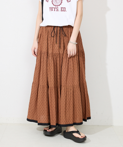 【今季新品】SLOBE IENA TCドビーティアード　スカート TCドビーティアードスカート（その他スカート）｜SLOBE IENA
