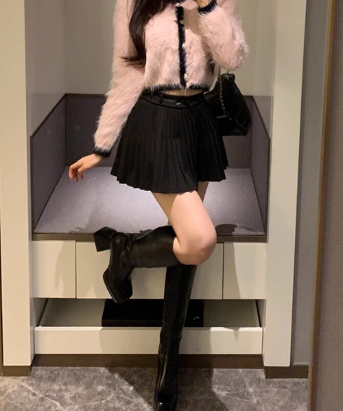 HOOK(フック)の「【HOOK】for girls ベルトリボン付きプリーツスカート(スカート・レディース・ホワイト/ブラック/ダークグレー・SMALL/MEDIUM/LARGE)」の14枚目の写真