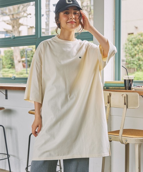ナンバリング刺繍 ビッグシルエット半袖Tシャツ / ミニ