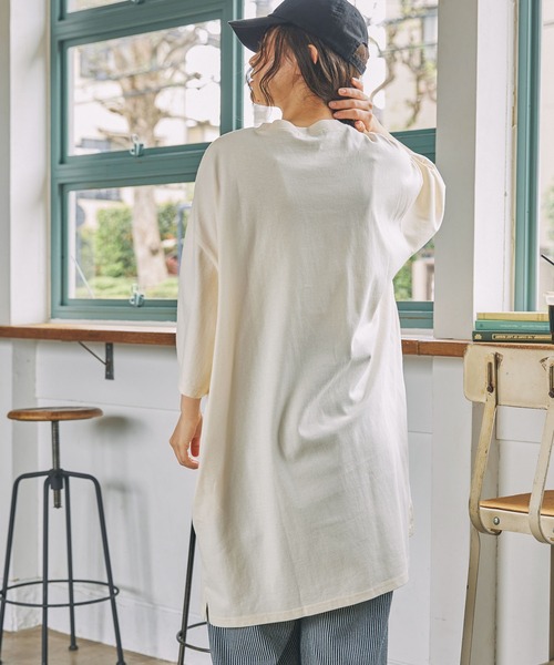 ナンバリング刺繍 ビッグシルエット半袖Tシャツ / ミニワンピース MONO