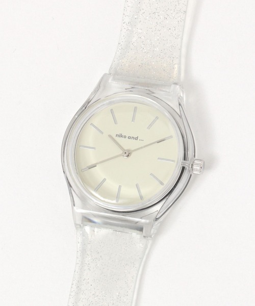 niko and...（ニコアンド）の「クリアラメバンドウォッチ（アナログ腕時計・レディース・ホワイト/グリーン/ブラック/レッド・0）」の2枚目の写真