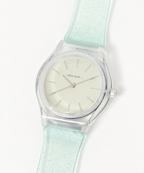 niko and...（ニコアンド）の「クリアラメバンドウォッチ（アナログ腕時計・レディース・ホワイト/グリーン/ブラック/レッド・0）」の4枚目の写真