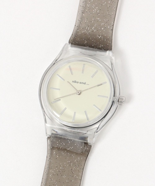 niko and...（ニコアンド）の「クリアラメバンドウォッチ（アナログ腕時計・レディース・ホワイト/グリーン/ブラック/レッド・0）」の3枚目の写真