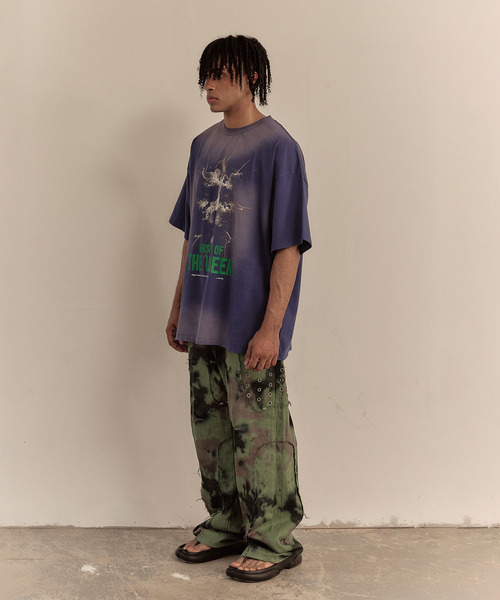 LIBERE（リベーレ）の「LIBERE リベーレ / WHISPERS OF THE UNSEEN T-SHIRT ウィスパーグラフィックプリントビッグシルエットTシャツ / 251210-251211（Tシャツ/カットソー・メンズ・ブラック/ブルー・LARGE/MEDIUM/SMALL）」の18枚目の写真