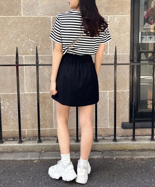 one after another NICE CLAUP（ワンアフターアナザーナイスクラップ）の「イニシャルビッグロゴ刺繍Tシャツ/リバイバル【ZOZO限定商品】（Tシャツ/カットソー・レディース・ピンク/アイボリー/ホワイト×ブラック/サックスブルー/チャコールグレー・FREE）」の12枚目の写真