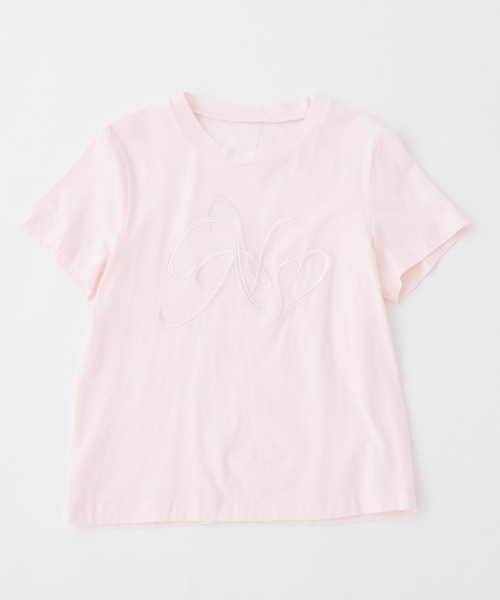 VIP★★【 】NYC バックロゴ刺繍 半袖 Tシャツ★Pink RED CAP GIRL tシャツ Red Cap Girl/レッドキャップガール