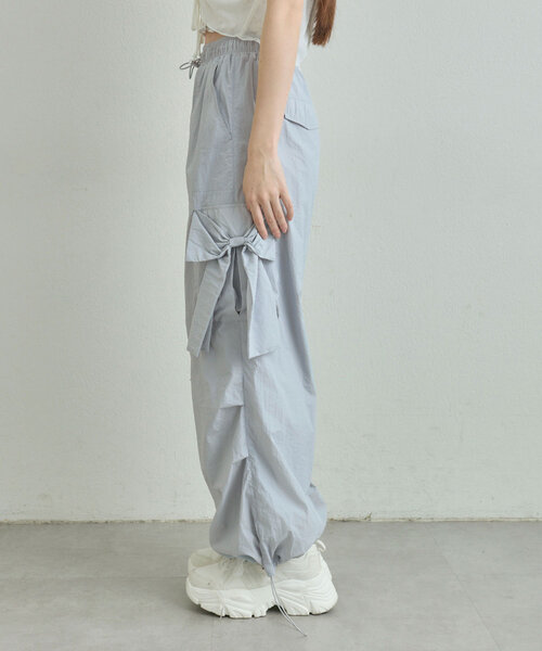 OLIVE des OLIVE（オリーブデオリーブ）の「映えカーゴパンツ（カーゴパンツ・レディース・イエロー/サックスブルー/オフホワイト・FREE）」の22枚目の写真