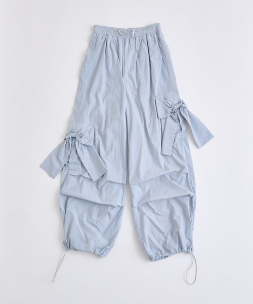 OLIVE des OLIVE（オリーブデオリーブ）の「映えカーゴパンツ（カーゴパンツ・レディース・イエロー/サックスブルー/オフホワイト・FREE）」の6枚目の写真