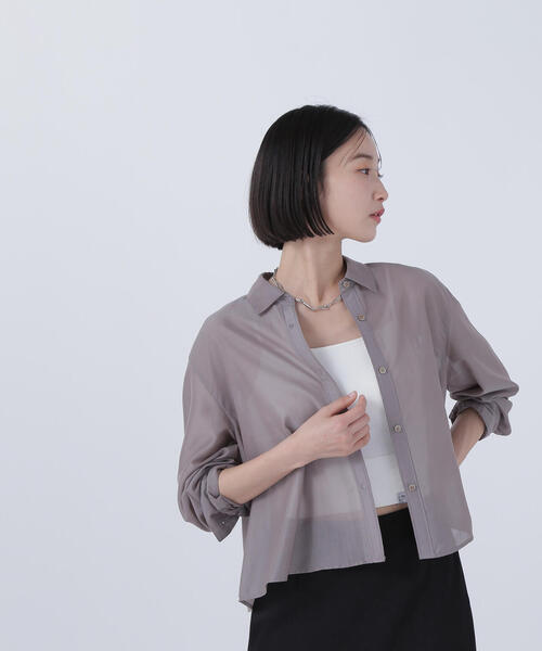 シアーシャツシリーズ クロップド丈 シアーシャツシリーズ クロップド丈 | NATURAL BEAUTY BASIC