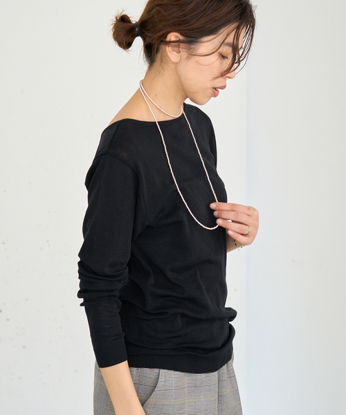 2025新作完売品　IENA スイビコットンプルオーバー元値¥18,700 IENA｜《WEB限定/追加5》 コットンストレッチ NEOワイドクルー