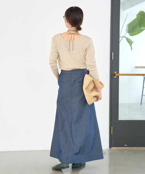 IENA(イエナ)の「80/2 Mer-Cotton セーターマシーン プルオーバー(Tシャツ/カットソー・レディース・ネイビー/ベージュ/グリーン・FREE)」の15枚目の写真