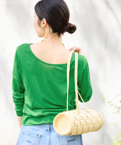 IENA(イエナ)の「80/2 Mer-Cotton セーターマシーン プルオーバー(Tシャツ/カットソー・レディース・ネイビー/ベージュ/グリーン・FREE)」の21枚目の写真