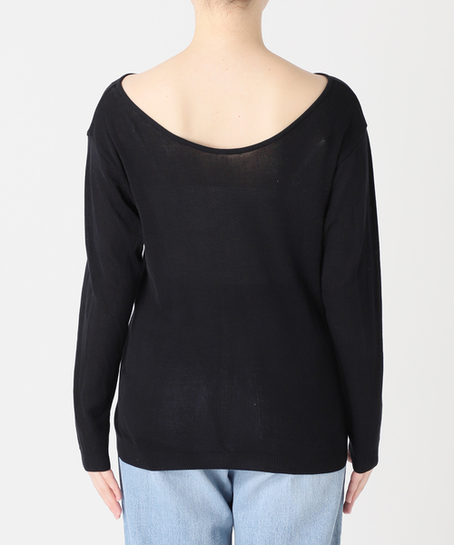 IENA(イエナ)の「80/2 Mer-Cotton セーターマシーン プルオーバー(Tシャツ/カットソー・レディース・ネイビー/ベージュ/グリーン・FREE)」の5枚目の写真