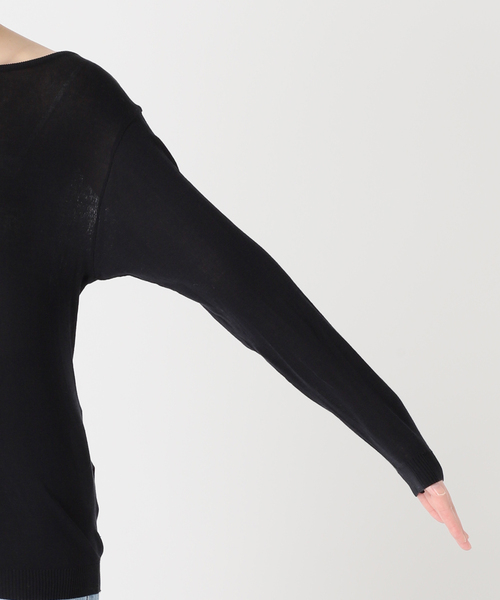 IENA(イエナ)の「80/2 Mer-Cotton セーターマシーン プルオーバー(Tシャツ/カットソー・レディース・ネイビー/ベージュ/グリーン・FREE)」の7枚目の写真