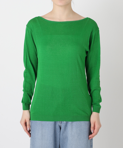 イエナ　プルオーバー　グリーン セール】80/2 Mer-Cotton セーターマシーン プルオーバー（T