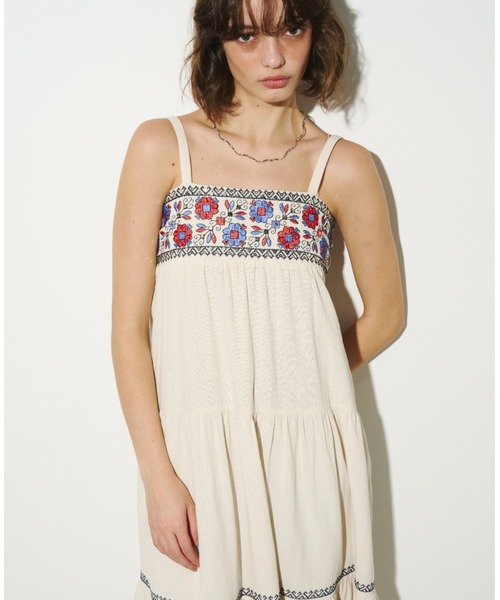 Cotton Jacquard Marigold Print Shirring Dress | Pasand by ne