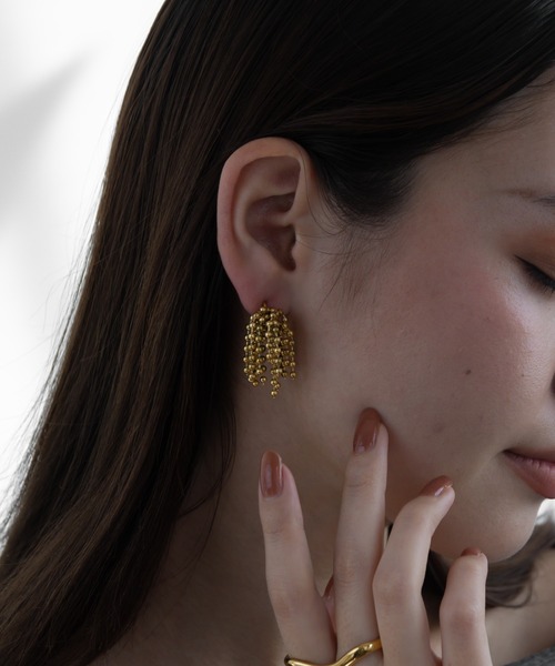 CHIEKO ゴールド ボール型ピアス ボールピアス/L（ゴールド） | La Soeur