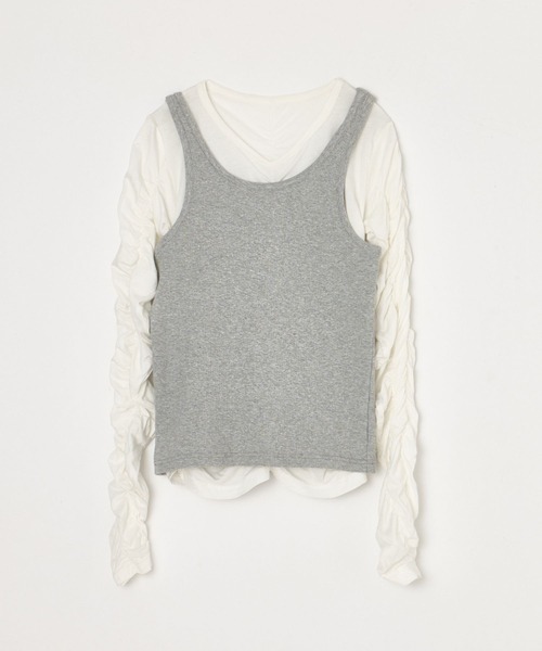 BEEDEN（ビーデン）の「LAYER LST（Tシャツ/カットソー・レディース・ホワイト/イエロー・FREE）」の6枚目の写真