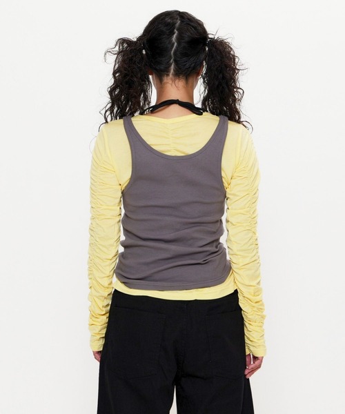 BEEDEN（ビーデン）の「LAYER LST（Tシャツ/カットソー・レディース・ホワイト/イエロー・FREE）」の14枚目の写真