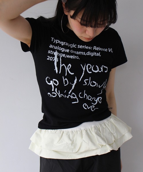 tシャツ 「SANSeLF」 ハンドライトTシャツ sanw25s079 レディース SANSeLF】 ハンドライトTシャツ sanw25s079（Tシャツ/カットソー