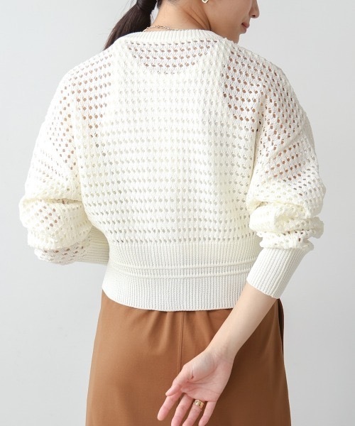 Bou Jeloud（ブージュルード）の「Ｗａｔｅｒｍａｒｋニットブルゾン（カーディガン/ボレロ・レディース・ブラック/ダークブルー/オフホワイト・FREE）」の16枚目の写真