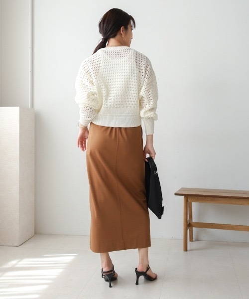 Bou Jeloud（ブージュルード）の「Ｗａｔｅｒｍａｒｋニットブルゾン（カーディガン/ボレロ・レディース・ブラック/ダークブルー/オフホワイト・FREE）」の19枚目の写真