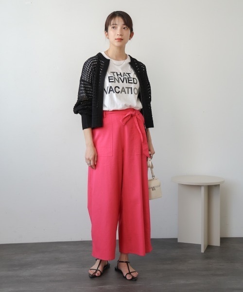 Bou Jeloud（ブージュルード）の「Ｗａｔｅｒｍａｒｋニットブルゾン（カーディガン/ボレロ・レディース・ブラック/ダークブルー/オフホワイト・FREE）」の7枚目の写真