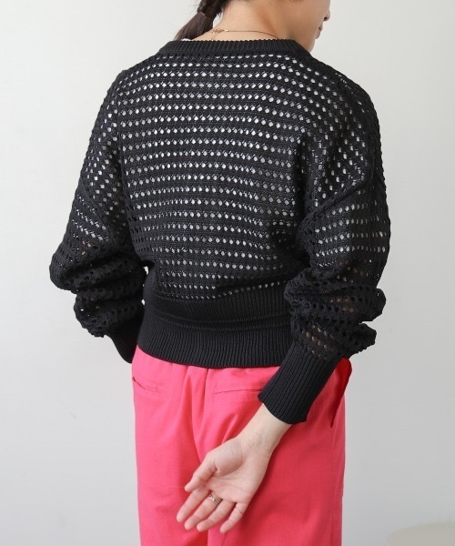 Bou Jeloud（ブージュルード）の「Ｗａｔｅｒｍａｒｋニットブルゾン（カーディガン/ボレロ・レディース・ブラック/ダークブルー/オフホワイト・FREE）」の22枚目の写真