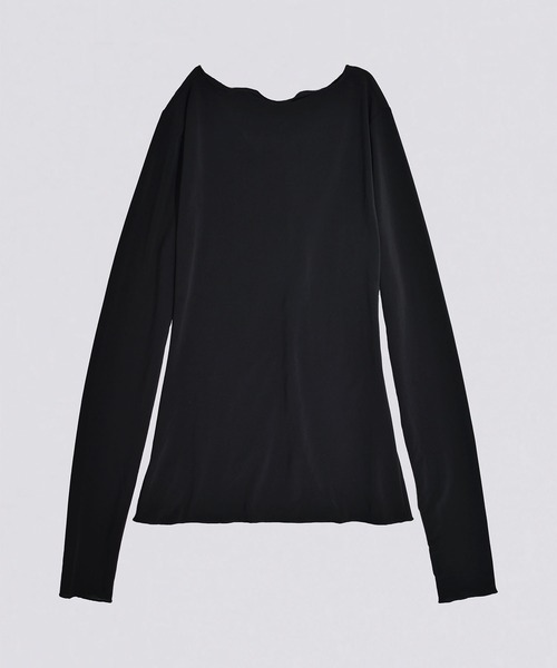 kiehtova(キエトヴァ)の「【kiehtova】MOIST GATHER LONG TEE/モイスト ギャザー ロング ティー KTWR31 ※(Tシャツ/カットソー・レディース・ホワイト/ブラック・FREE)」の11枚目の写真