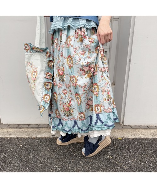 PINK HOUSE 花柄　スカート PINK HOUSE ピンクハウス PINKHOUSE スカート ちりめん 生地