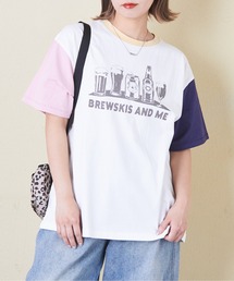 CUBE SUGAR（キューブシュガー）の「21/-OE天竺汗染み防止ロゴプリントTシャツ（Tシャツ/カットソー）」