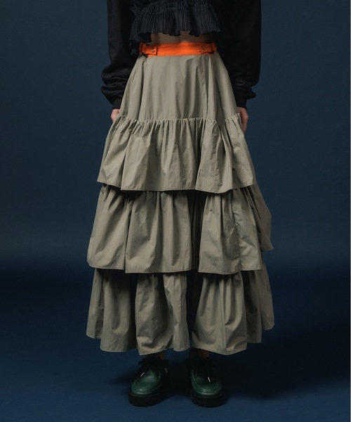 NON TOKYO（ノントーキョー）の「NYLON TIEREDSKIRT（スカート・レディース・ブラック/グレー/ブルー・FREE）」の3枚目の写真