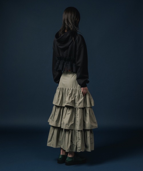 NON TOKYO（ノントーキョー）の「NYLON TIEREDSKIRT（スカート・レディース・ブラック/グレー/ブルー・FREE）」の6枚目の写真