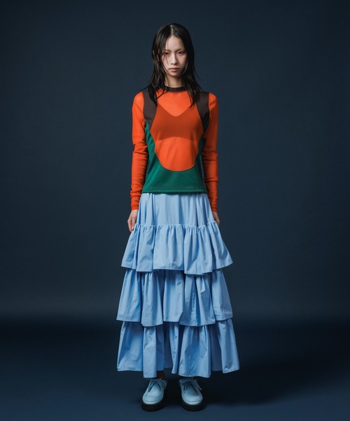 NON TOKYO（ノントーキョー）の「NYLON TIEREDSKIRT（スカート・レディース・ブラック/グレー/ブルー・FREE）」の14枚目の写真