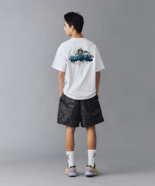 XLARGE(エクストララージ)の「AEROSOL GAFFITI S/S TEE(Tシャツ/カットソー・メンズ・ホワイト/ブラック/グリーン・L/S/M/XL)」の7枚目の写真