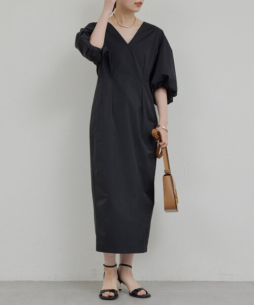 GALLARDAGALANTE（ガリャルダガランテ）の「パフスリーブワンピース（ワンピース・レディース・ベージュ/ブラック・FREE）」の3枚目の写真