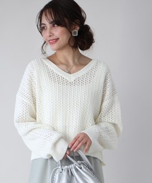 Ehre style（エーレスタイル）の「着回し抜群！くたっと袖でこなれ春ニット（Tシャツ/カットソー）」