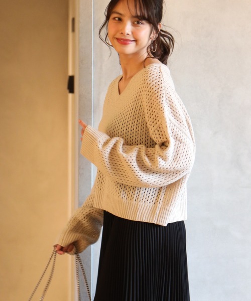 Ehre style(エーレスタイル)の「着回し抜群!くたっと袖でこなれ春ニット(Tシャツ/カットソー・レディース・ブルー/ラベンダー/ホワイト/ベージュ・FREE)」の15枚目の写真