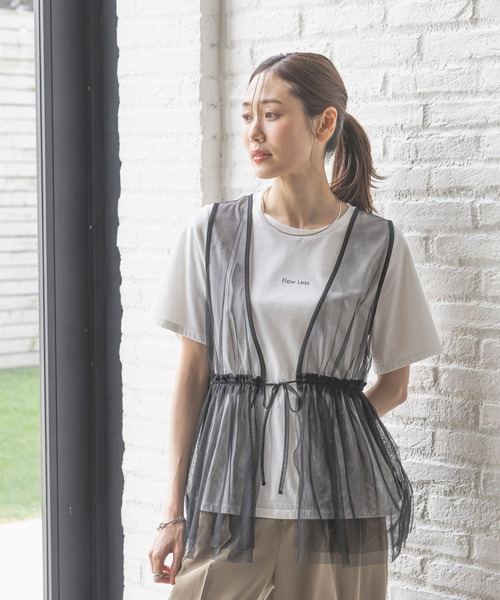 GLOBAL WORK(グローバルワーク)の「チュールベストインナーSET/327102(Tシャツ/カットソー・レディース・ブラック/グレー・LARGE/MEDIUM)」の1枚目の写真