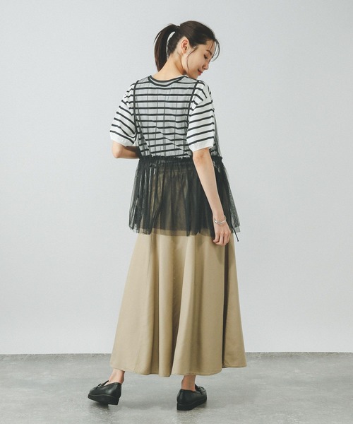 GLOBAL WORK(グローバルワーク)の「チュールベストインナーSET/327102(Tシャツ/カットソー・レディース・ブラック/グレー・LARGE/MEDIUM)」の8枚目の写真