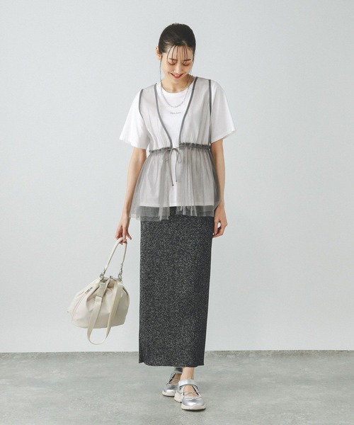 GLOBAL WORK(グローバルワーク)の「チュールベストインナーSET/327102(Tシャツ/カットソー・レディース・ブラック/グレー・LARGE/MEDIUM)」の12枚目の写真