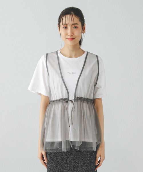 GLOBAL WORK(グローバルワーク)の「チュールベストインナーSET/327102(Tシャツ/カットソー・レディース・ブラック/グレー・LARGE/MEDIUM)」の15枚目の写真