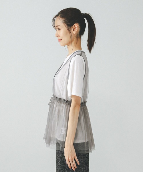 GLOBAL WORK(グローバルワーク)の「チュールベストインナーSET/327102(Tシャツ/カットソー・レディース・ブラック/グレー・LARGE/MEDIUM)」の16枚目の写真
