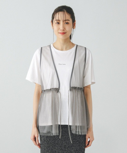 GLOBAL WORK(グローバルワーク)の「チュールベストインナーSET/327102(Tシャツ/カットソー・レディース・ブラック/グレー・LARGE/MEDIUM)」の18枚目の写真