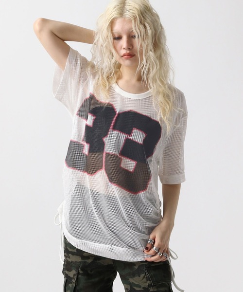 FOREVER 21（フォーエバー トゥエンティーワン）の「【ダンサーMIUさんコラボ】メッシュBIGトップス【2025SS】（Tシャツ/カットソー・レディース・ナチュラル/カーキ・FREE）」の15枚目の写真